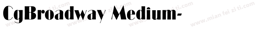 CgBroadway Medium字体转换